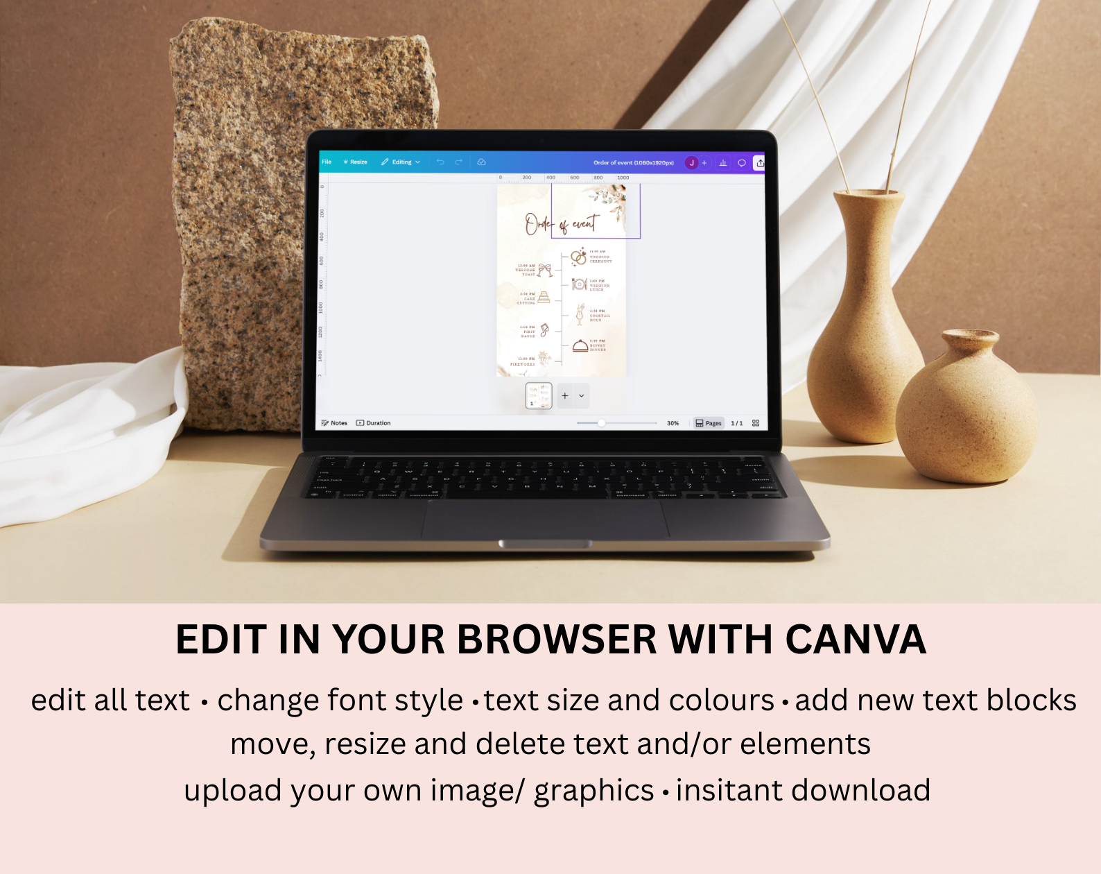 Blush Botanicals – Elegant Floral Wedding Invitation - Image 6